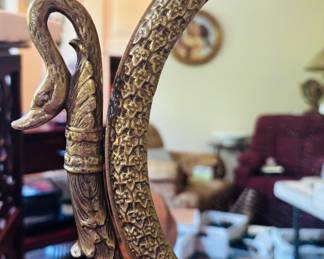 Pair of Gilt Bronze Mirrors w/Swans