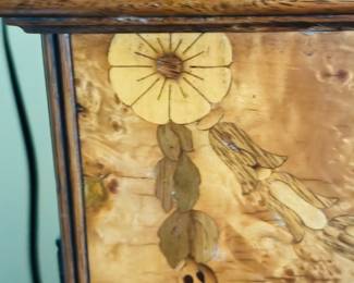 Pair of Marquetry Cabinets w/ Rams Heads