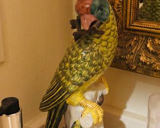 Pair of Parrot Candlesticks