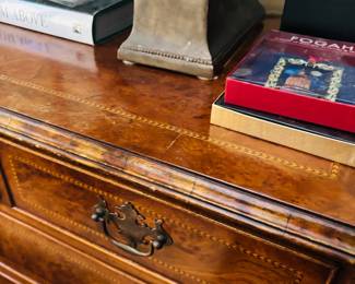 Pair of 20th Century English Chest w/ Burled Walnut