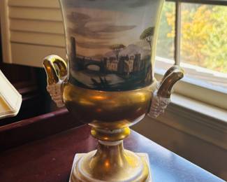 Pair of Old Paris Urns