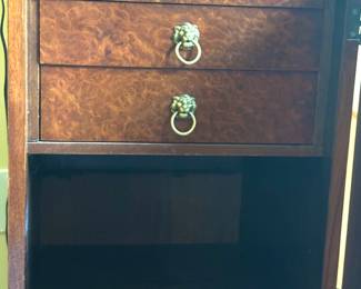 Pair of Marquetry Cabinets w/ Rams Heads