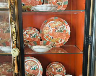 Set of Arita Imari Peacock China