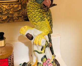 Pair of Parrot Candlesticks