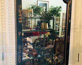 Black Lacquer Chinese Style Mirror