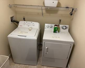 Washer and gas connected dryer