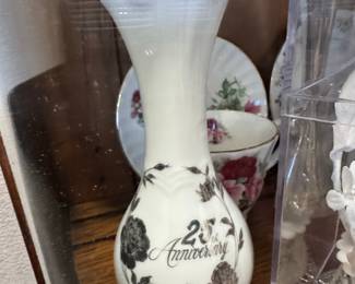 Vintage Norcrest/Chatillon 25th Anniversary Porcelain Bud Vase