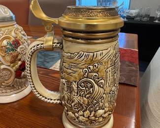 1987 Avon "The Gold Rush" Lidded Beer Stein