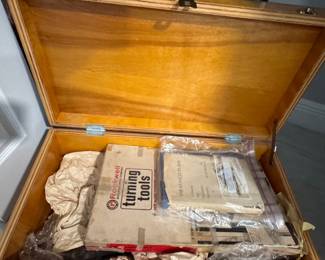 Vintage Stanley Hand Planes and Rockwell Wood Turning Tools in Chest