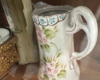 Antique Hand-Painted Porcelain Chocolate Pot