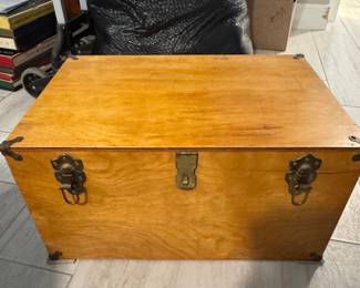Collection of Vintage Stanley Woodworking Planes and Tools in Custom Chest