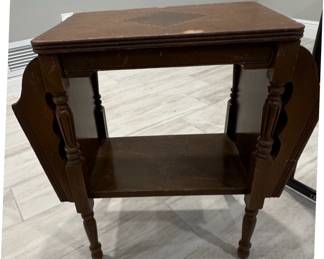 Vintage Mahogany Magazine Side Table