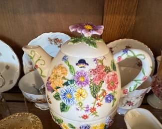 Bella Casa by Ganz Floral Teapot