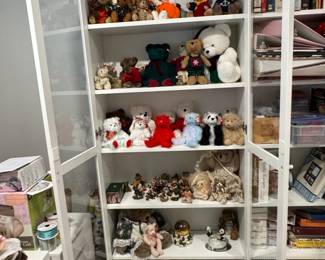 Ty Beanie Baby and Plush Collection in IKEA Glass-Door Cabinet