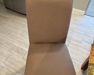 Solid Wood Dining Table and 6 Upholstered Chairs