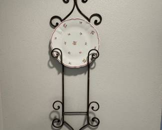 Wrought Iron Wall Plate Rack