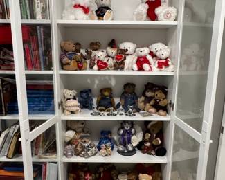 Boyds Bears Plush Collection with IKEA BILLY/OXBERG Display Cabinet