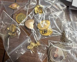 Assorted Gold-Tone Costume Jewelry Charms and Pendants