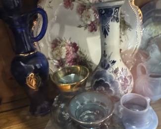 Assorted Decorative Glass and Porcelain Collection