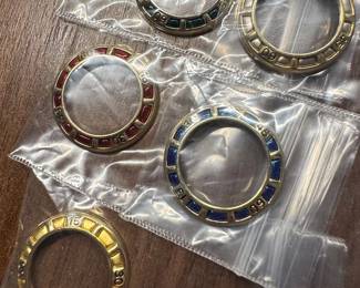 Set of Five Vintage Anne Klein II Interchangeable Watch Bezels