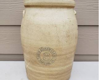 Vintage Pacific Stoneware Co 3-Gallon Crock with Lid