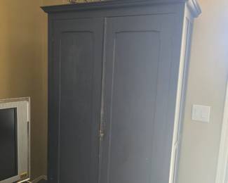 WOODEN STORAGE ARMOIRE