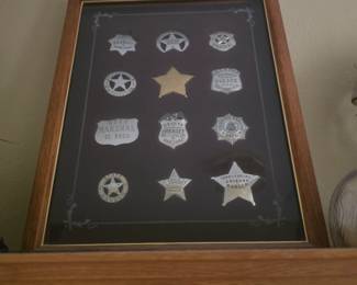 FRAMED SERVICE MEDAL CASE AND MEDALS