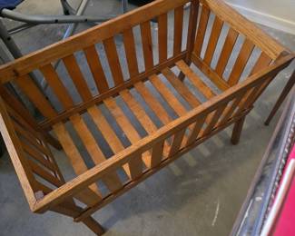 WOODEN BABY CRIB
