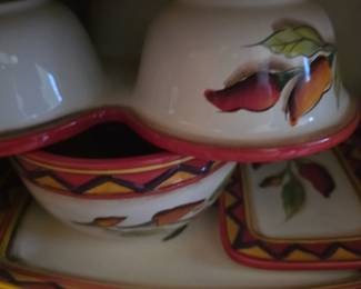 HAND PAINTED KITCHEN POTTERY