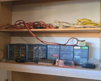 EXTENSION CORDS, ORGANIZERS FOR NUTS AND BOLTS