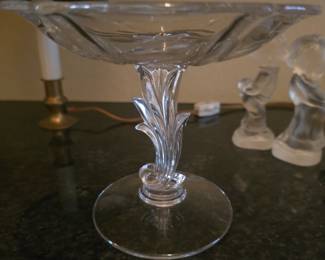 VINTAGE GLASS PEDESTAL COMPOTE