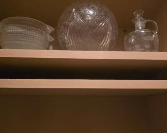 VINTAGE CLEAR GLASS & CRYSTAL PIECES