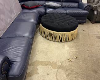 Leather sectional sofa