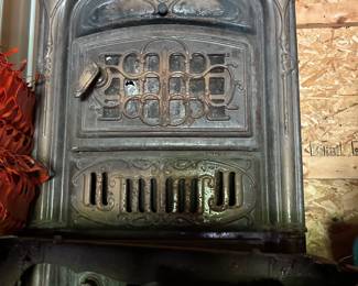 Cast iron wood burning stove