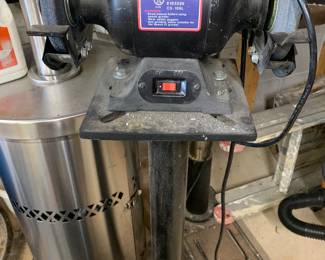 bench grinder on stand