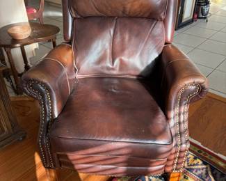 Leather nailhead recliner