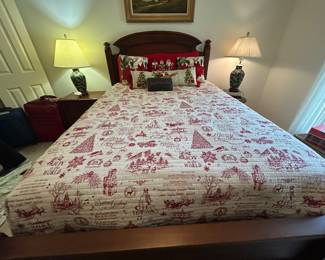 Queen bed with Mattress/springs (sold separately)