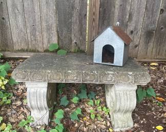 Cast Stone Garden Bench