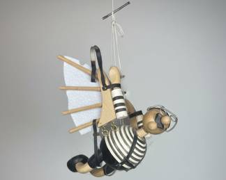 Vintage Wupper Airlines Bouncing Flying Man Mobile