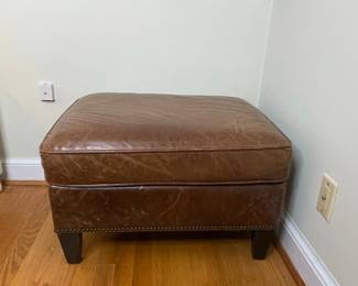 Leather Ottoman