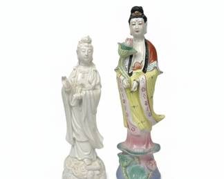 Vintage Chinese Porcelain Guanyin Figurines