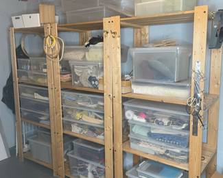 Pine Shelving Unit: Fabric, Craft, Art Supplies Craft