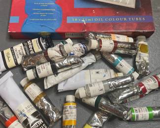 Collection of Professional Artist Oil Paint Tubes
