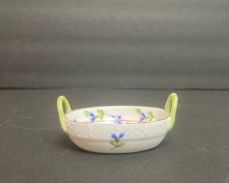 Herend Blue Garland Small Handled Dish