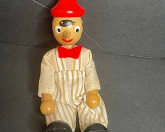 Vintage Italian Wooden Pinocchio Figurine
