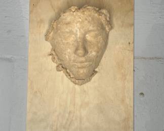 Plaster Face Mask Wall Sculpture