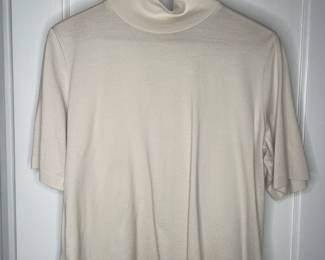 COS Mock Neck Short Sleeve Top