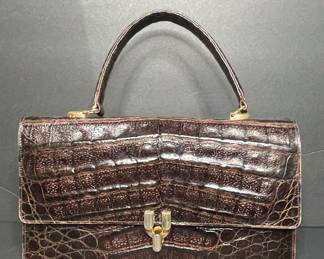 Vintage Alligator Skin Handbag