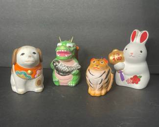 Japanese Zodiac Ceramic Figurines