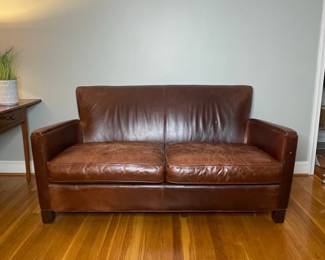 Crate & Barrel Leather Sofa